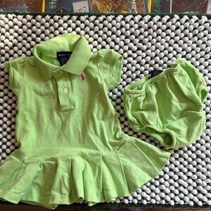 Ralph Lauren Lime Green Polo Dress Set for Kids